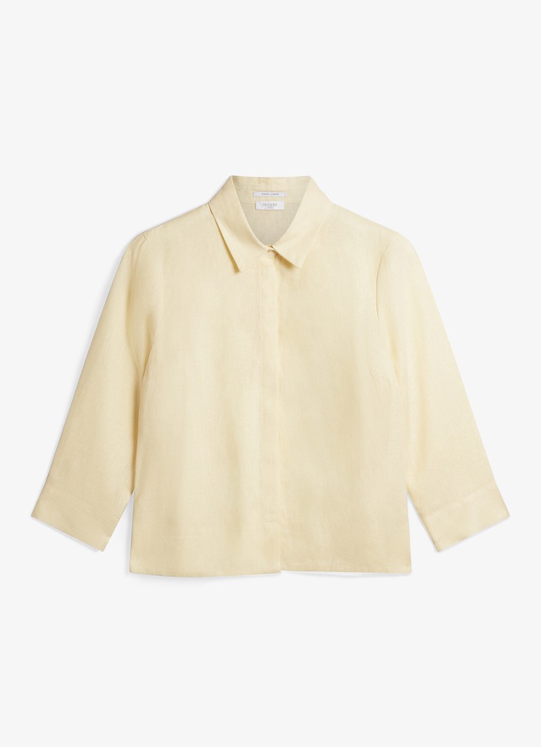 Hobbs Dames Nita blouse van linnen in de kleur Geel