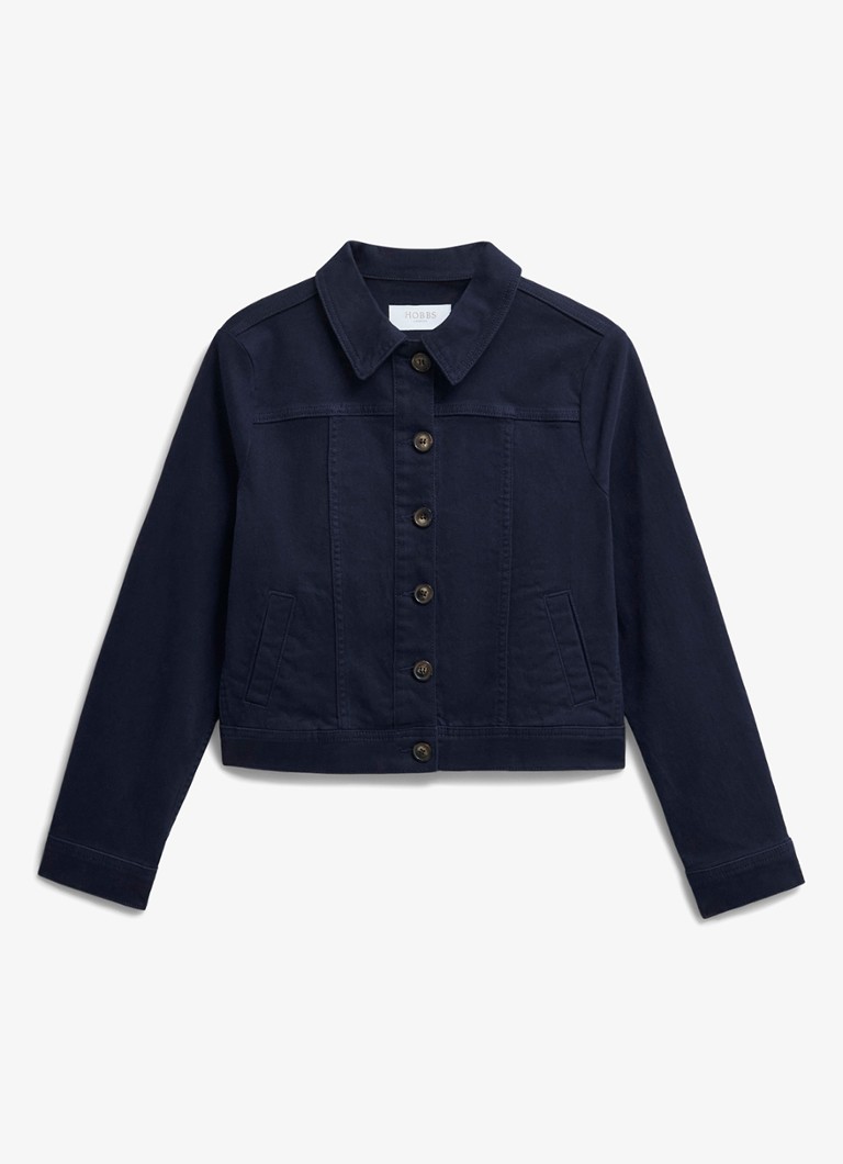 Hobbs Dames Selborne spijkerjas met steekzakken in de kleur Donkerblauw