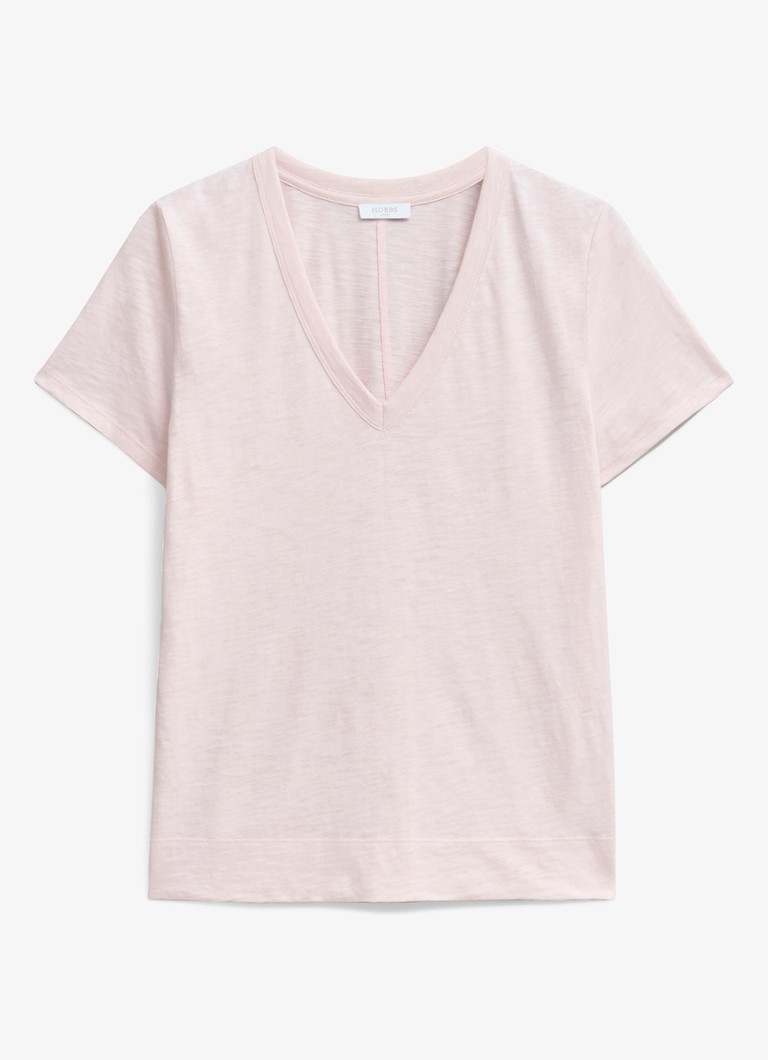 Hobbs Dames Arianna T-shirt met V-hals in de kleur Roze