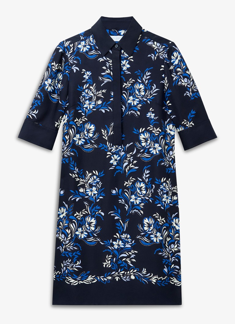 Hobbs Dames Marciella mini tuniekjurk met bloemenprint in de kleur Donkerblauw