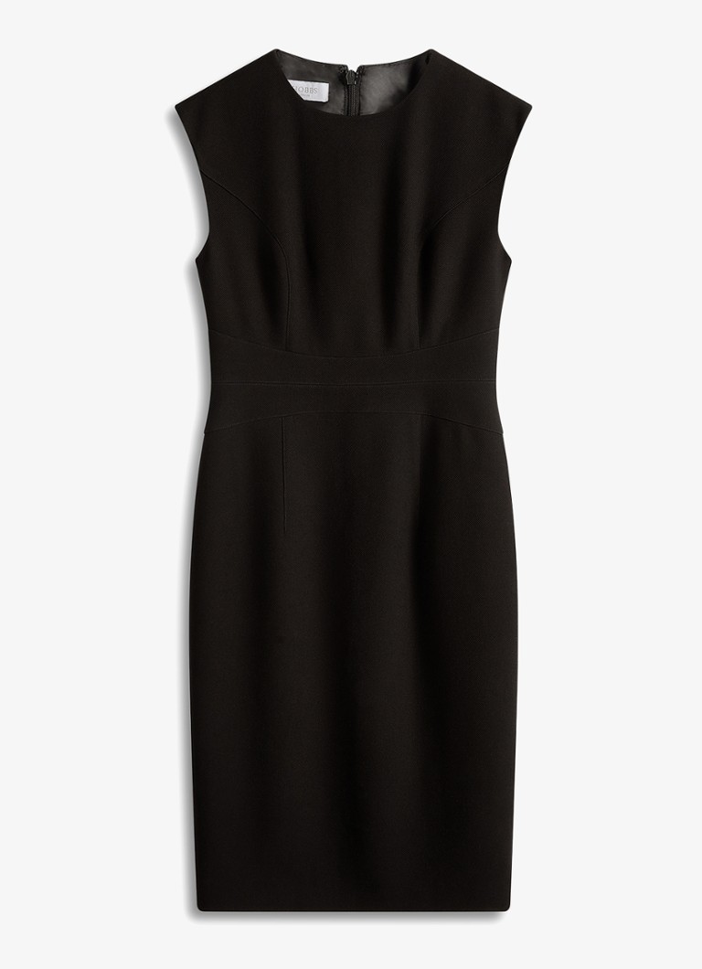 Hobbs Dames Lea midi jurk met split in de kleur Zwart
