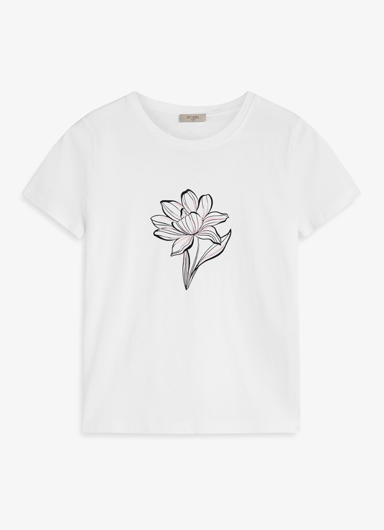 Hobbs Dames Pixie T-shirt met print in de kleur Wit