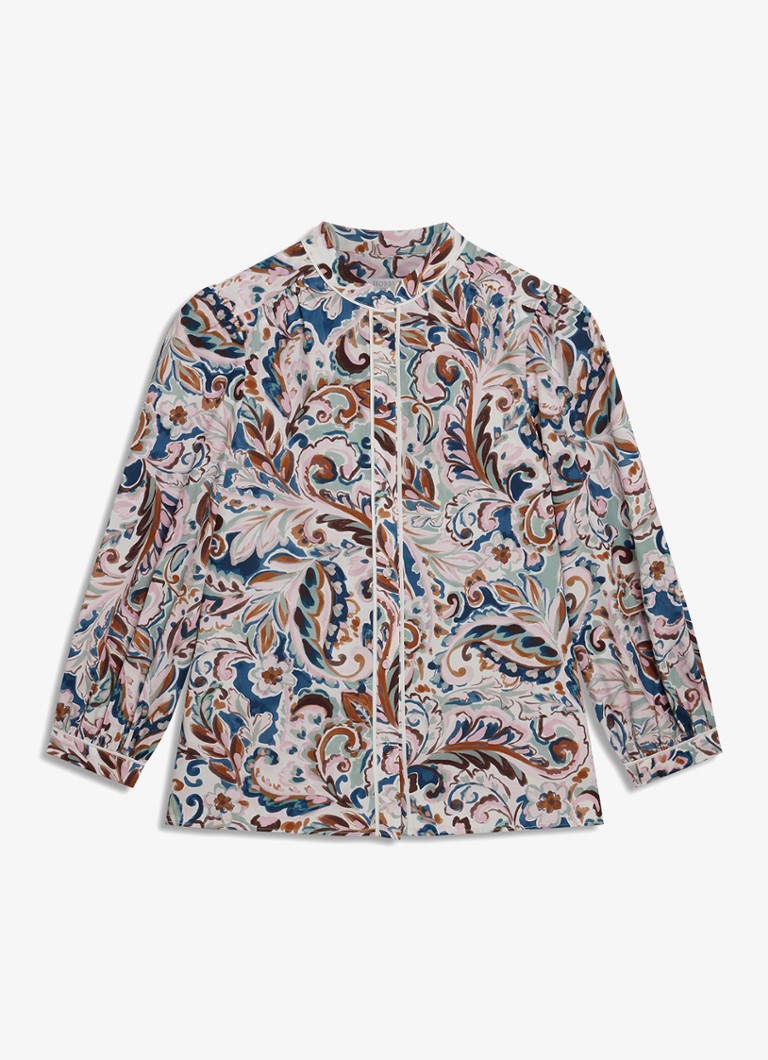 Hobbs Dames Soraya blouse met print in de kleur Donkerblauw