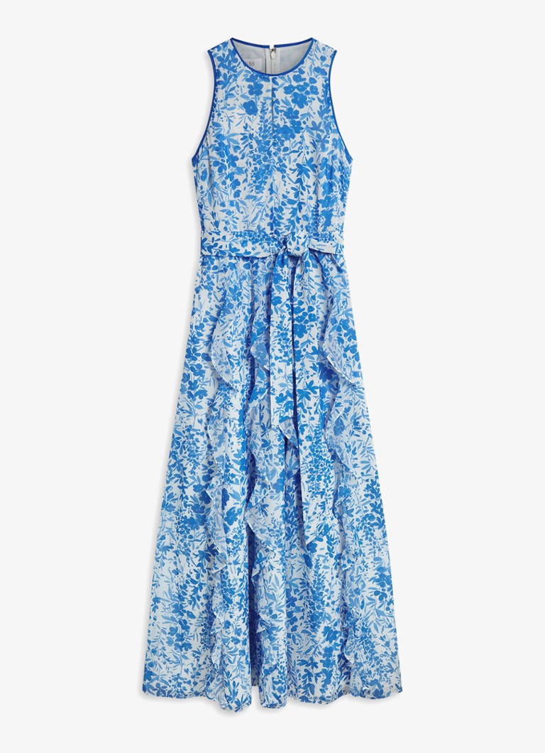 Hobbs Dames Taryn maxi jurk met bloemenprint in de kleur Blauw