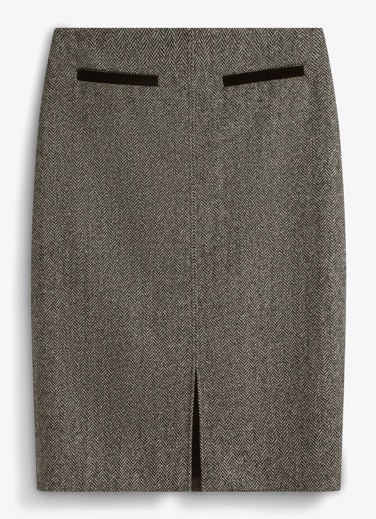 Hobbs Dames Delphine midi rok met split in de kleur Grijs
