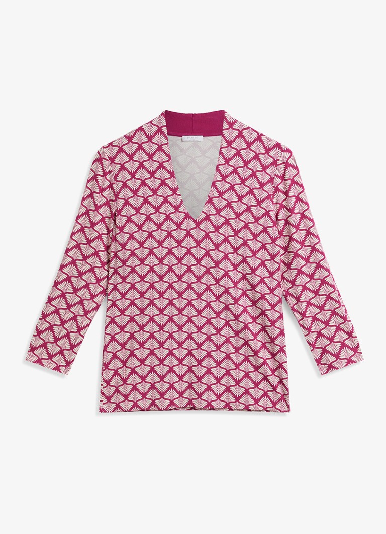Hobbs Dames Aimee tuniek met grafische print in de kleur Rood