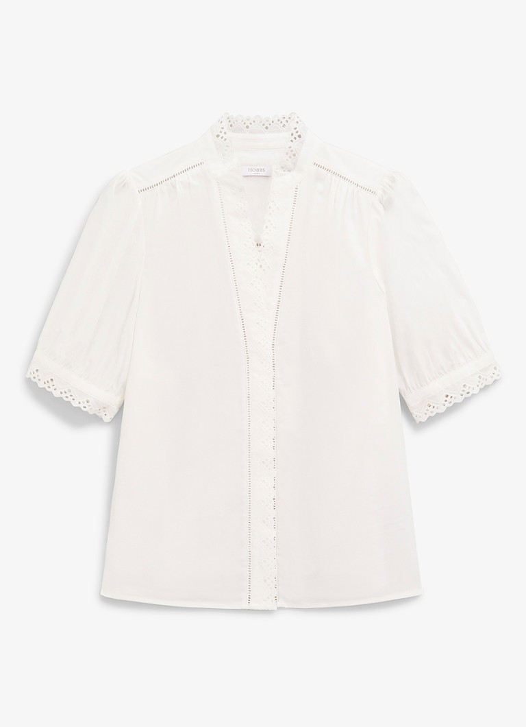 Hobbs Dames Tuniek met borduring in de kleur Gebroken wit