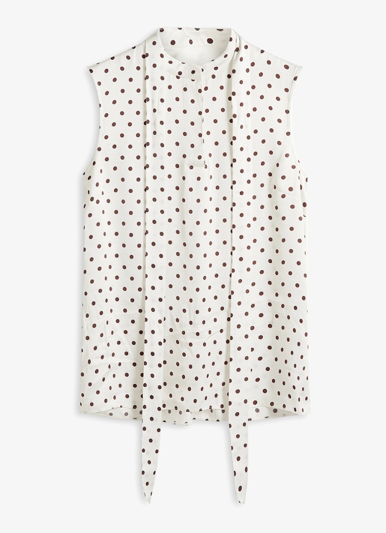 Hobbs Dames Natasha top met stippenprint in de kleur Ivoor