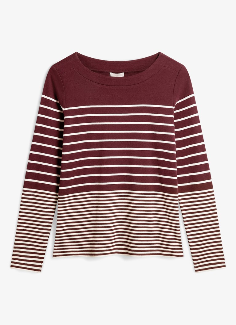 Hobbs Dames Constance longsleeve met streepprint in de kleur Paars