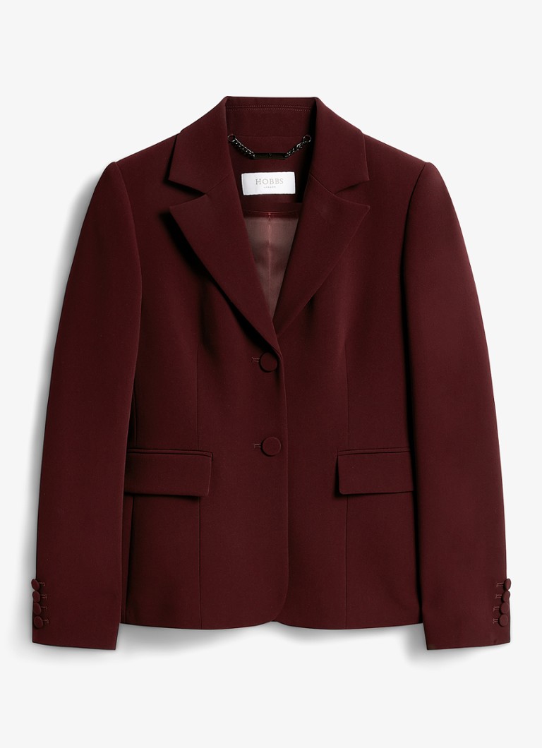 Hobbs Dames Bree blazer met klepzakken in de kleur Aubergine