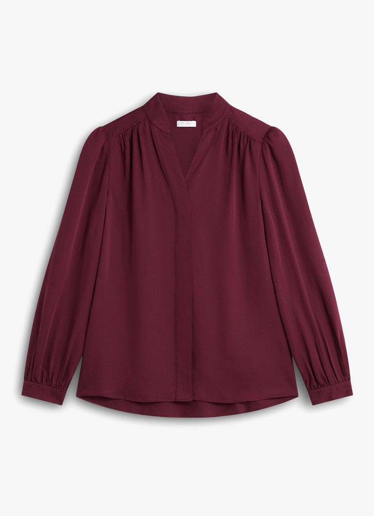 Hobbs Dames Gwen blouse met opstaande kraag in de kleur Paars