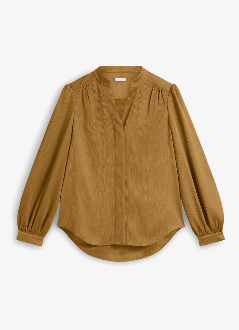 Hobbs Dames Aubrey blouse met V-hals in de kleur Khaki