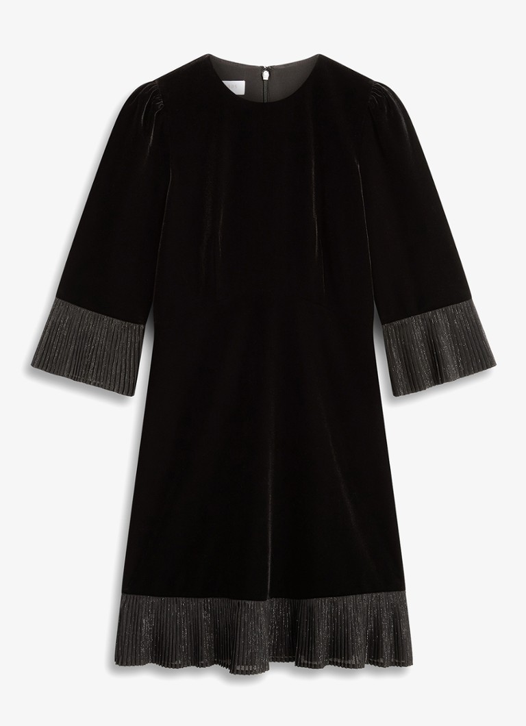 Hobbs Dames Ashley mini jurk van fluweel in de kleur Zwart