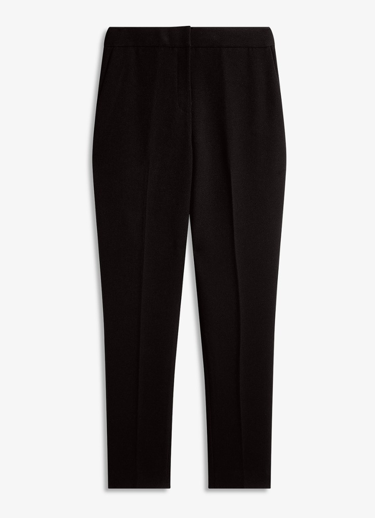 Hobbs Dames Lea high waist slim fit pantalon met steekzakken in de kleur Zwart