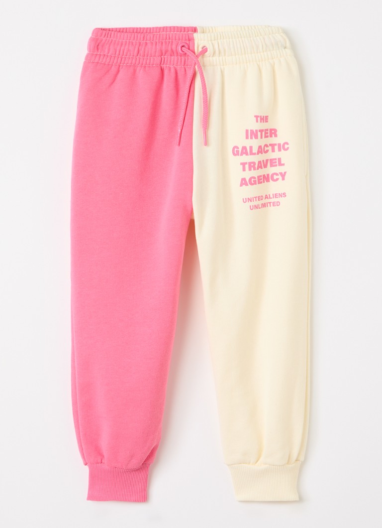 Mini Rodini Meisjes Travel Agency tapered fit joggingbroek met print in de kleur Roze, maat: 92/98