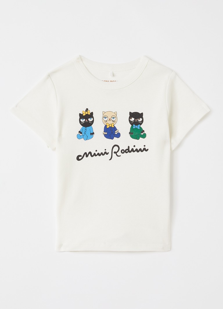 Mini Rodini Jongens T-shirt met print in de kleur Gebroken wit, maat: 92/98