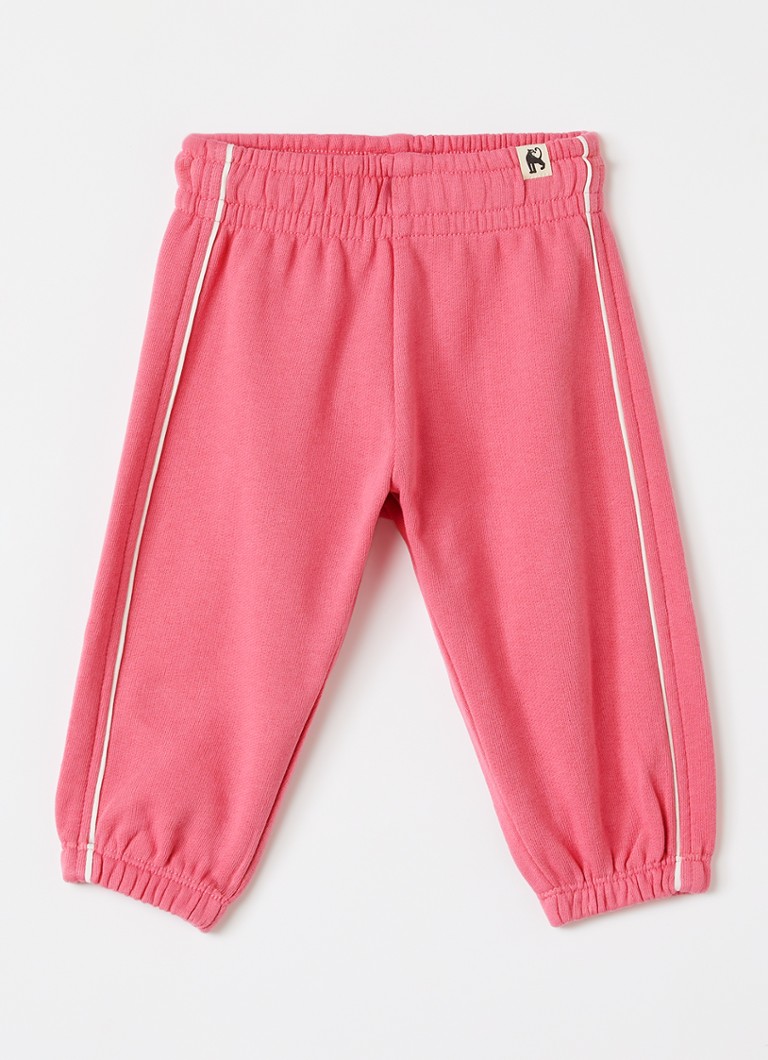 Mini Rodini Meisjes Plain Piping tapered fit korte joggingbroek in de kleur Roze, maat: 92/98