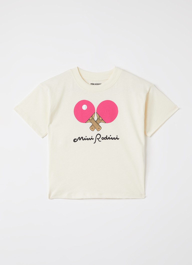 Mini Rodini Jongens T-shirt met logoprint in de kleur Wit, maat: 92/98