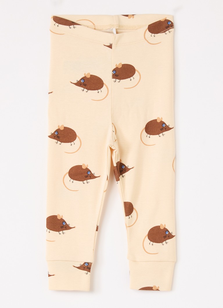 Mini Rodini Meisjes Elephant Shrew legging met print in de kleur Beige, maat: 92/98