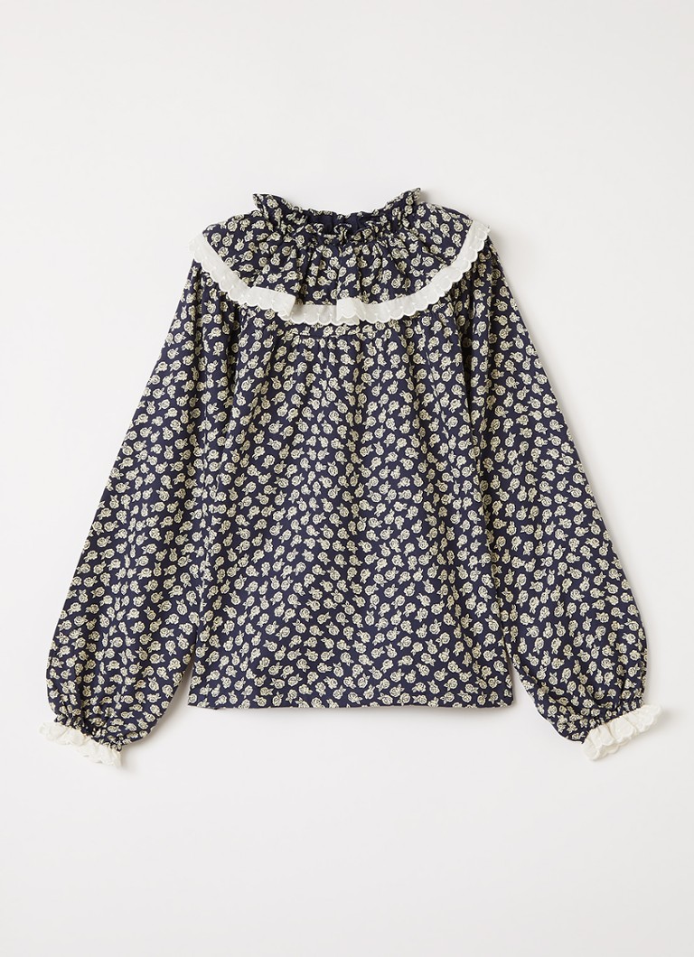 The New Society Meisjes Fleckers tuniek met bloemenprint in de kleur Donkerblauw, maat: 176