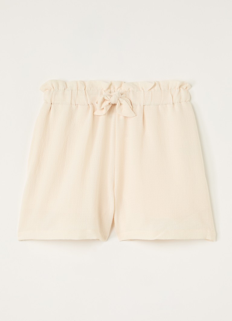 Sofie Schnoor Meisjes Estrella straight fit korte broek met steekzakken in de kleur Gebroken wit, maat: 16J=176