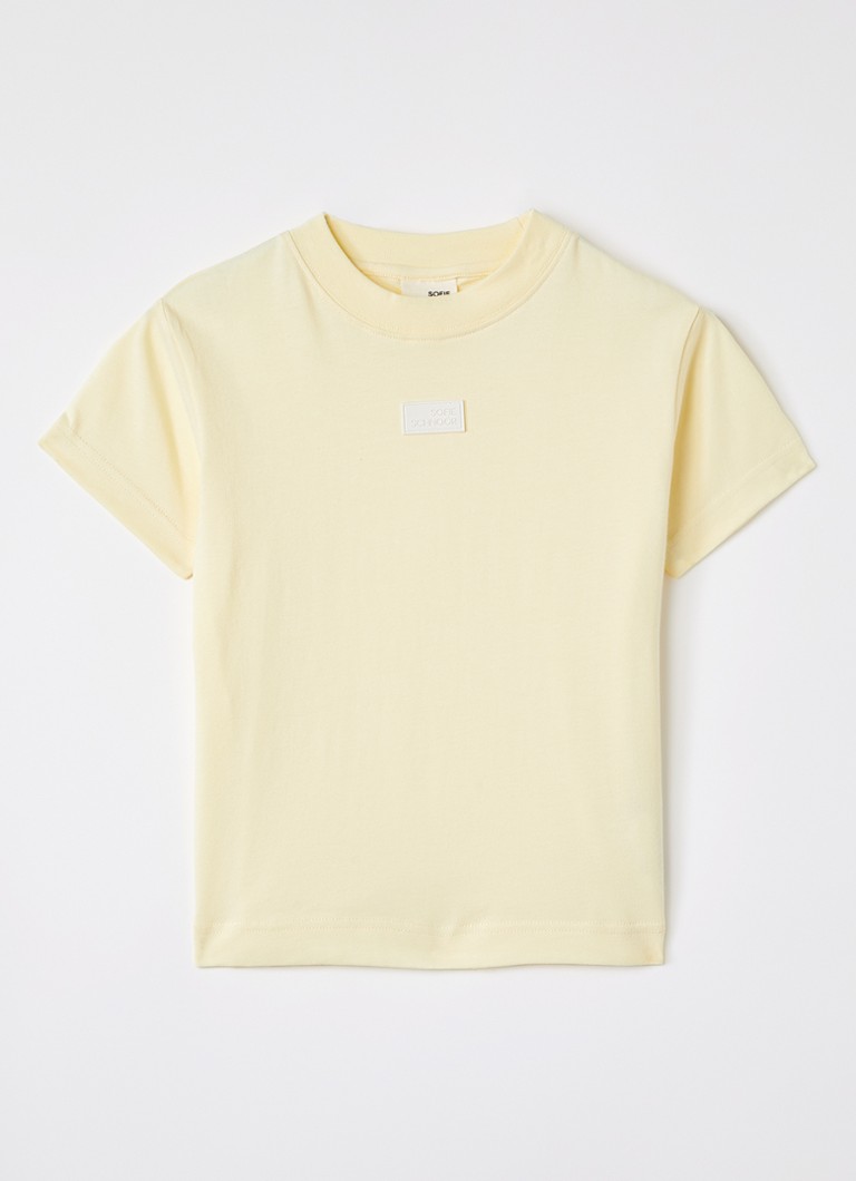 Sofie Schnoor Meisjes T-shirt met logo in de kleur Lichtgeel, maat: 10J=140