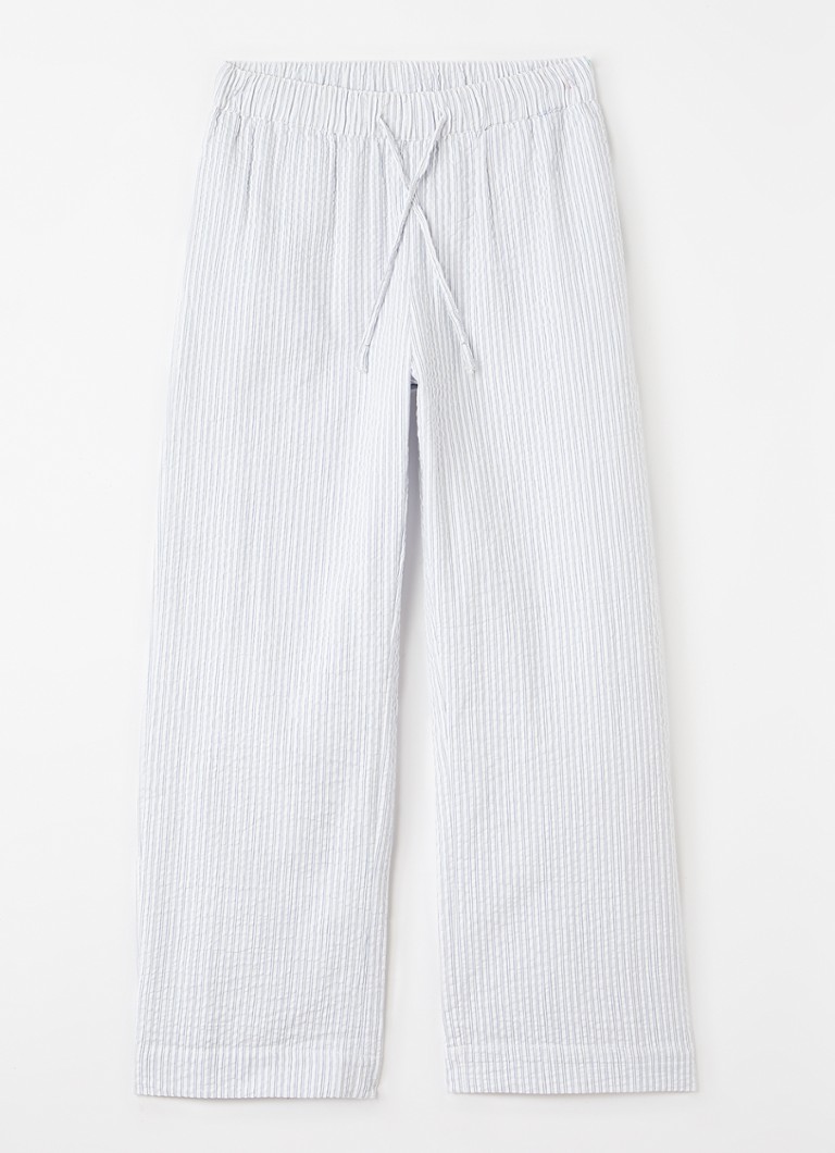 Sofie Schnoor Meisjes Straight fit broek met streepprint in de kleur Blauw, maat: 8J=128