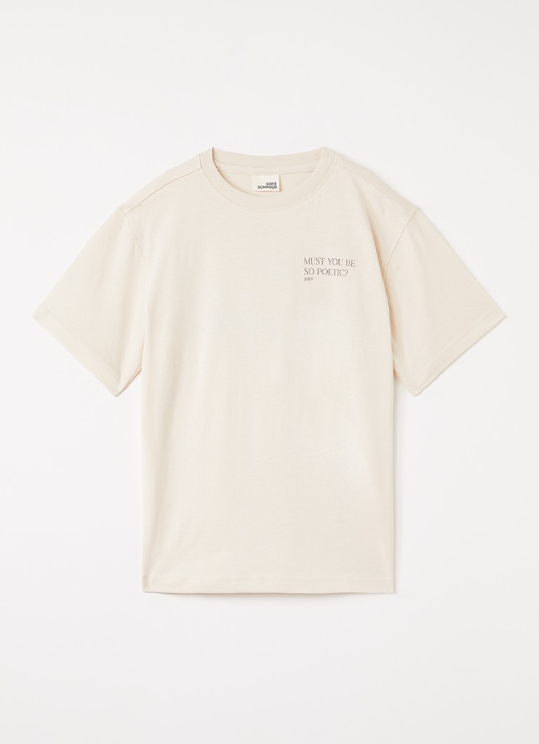 Sofie Schnoor T-shirt met print in de kleur Beige, maat: 16J=176