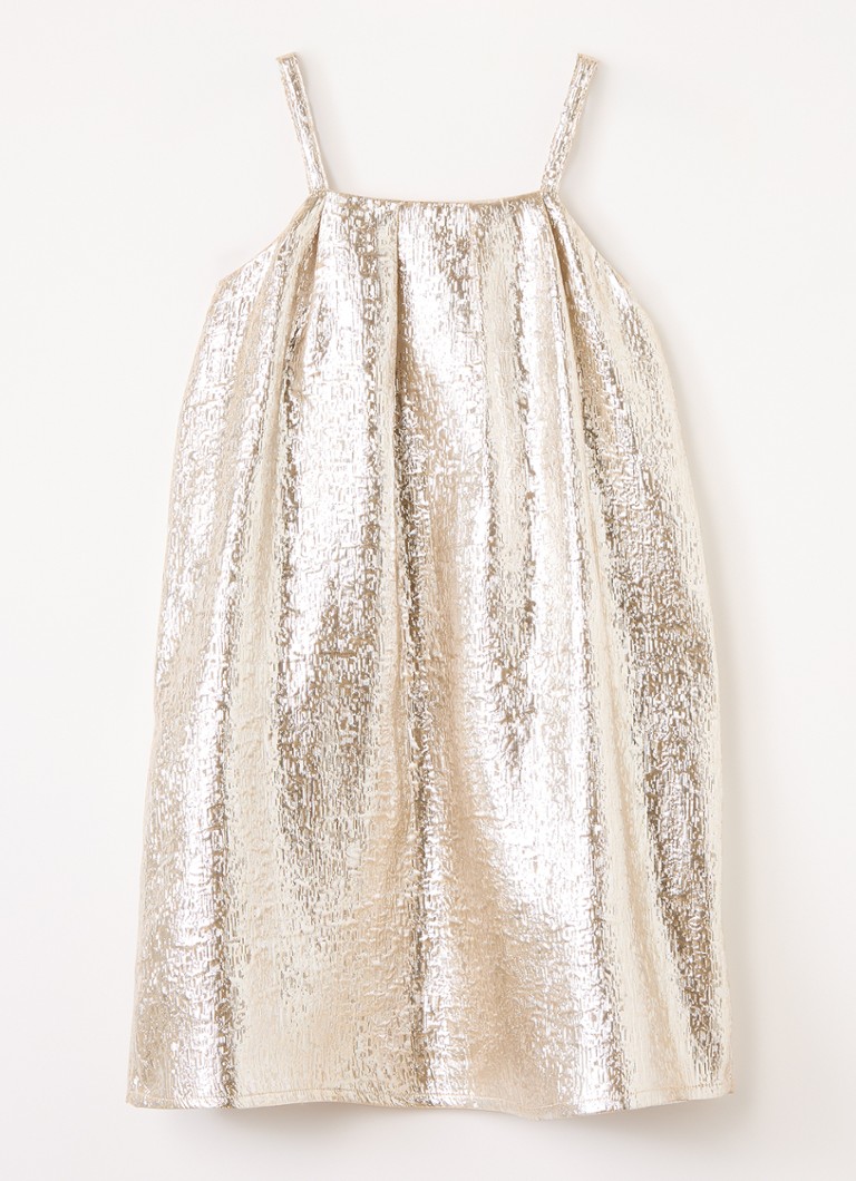 Sofie Schnoor Meisjes Andysy jurk met metallic finish in de kleur Goud, maat: 16J=176