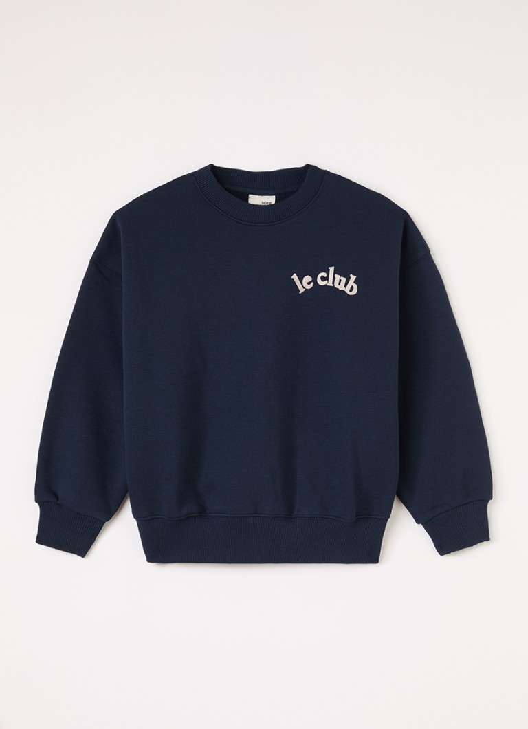 Sofie Schnoor Meisjes Eli sweater met borduring in de kleur Donkerblauw, maat: 16J=176