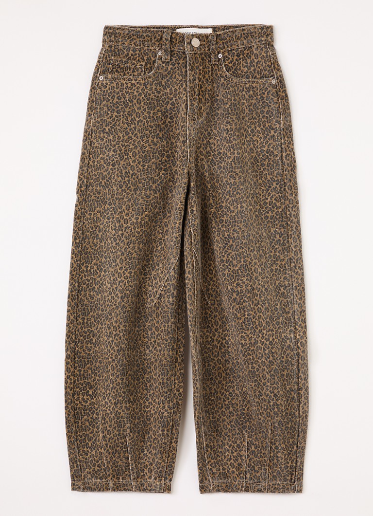 Sofie Schnoor Meisjes Havana tapered jeans met steekzakken in de kleur Camel, maat: 12J=152