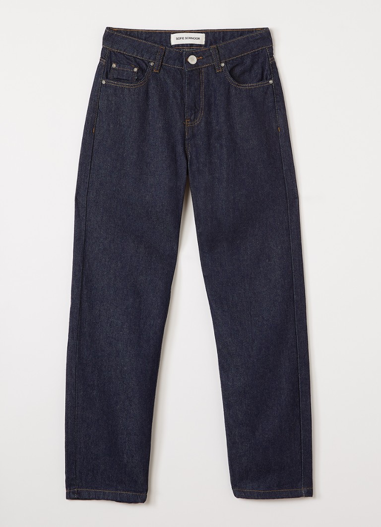 Sofie Schnoor Meisjes Melikasy straight leg jeans met donkere wassing in de kleur Indigo, maat: 10J=140