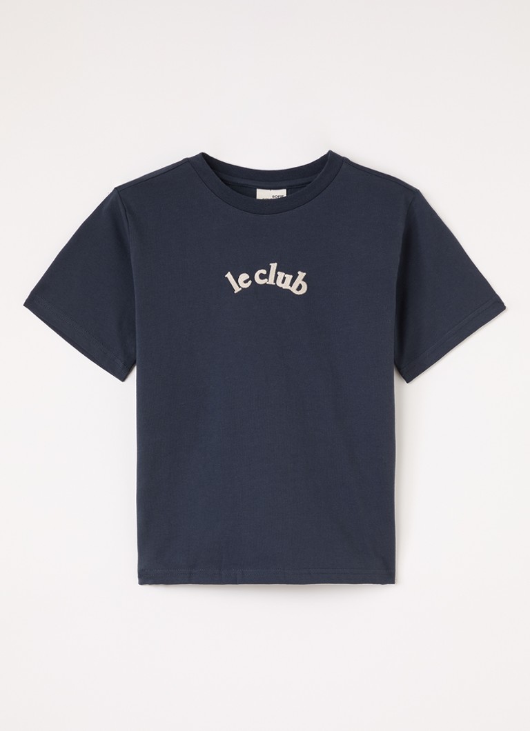 Sofie Schnoor Meisjes Zena T-shirt met print in de kleur Donkerblauw, maat: 8J=128