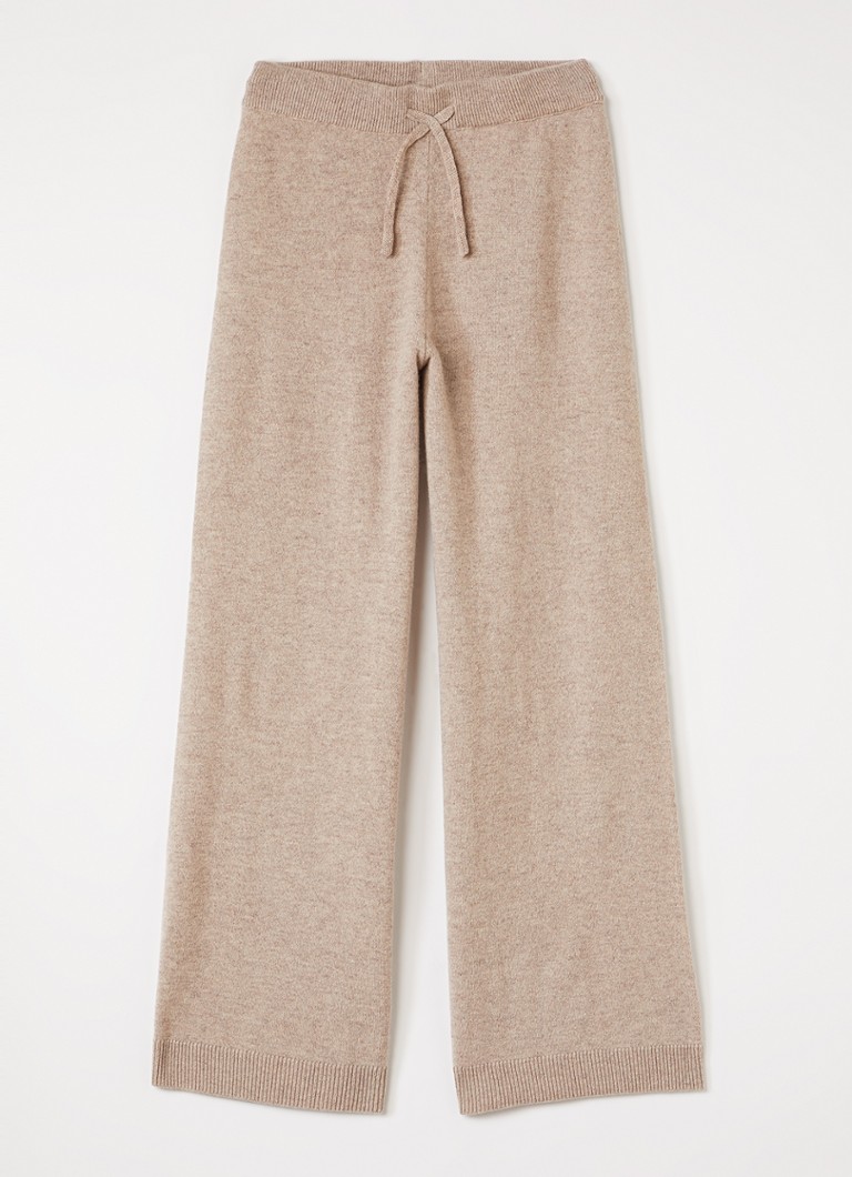 Sofie Schnoor Meisjes Velosy fijngebreide straight fit broek van wol in de kleur Bruin, maat: 16J=176