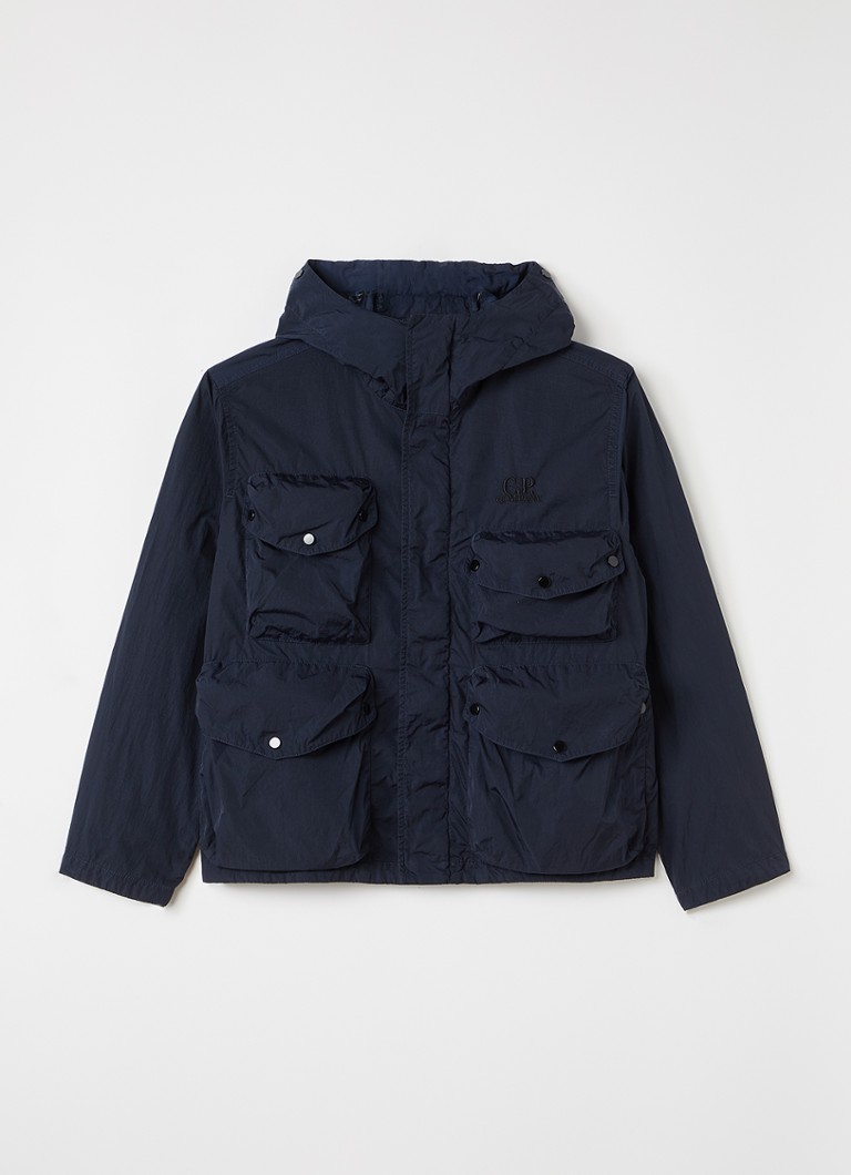 C.P. Company Jongens Windjack met borstzakken in de kleur Donkerblauw, maat: 164