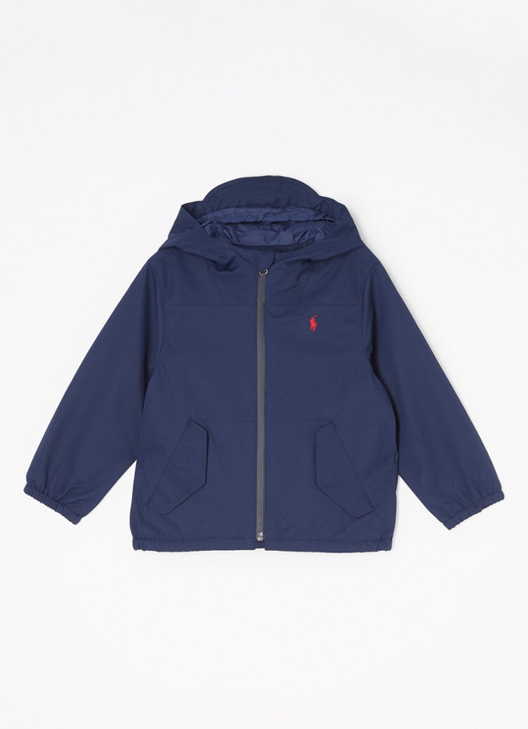 Ralph Lauren Jongens Windbreaker met logoborduring in de kleur Donkerblauw, maat: 140