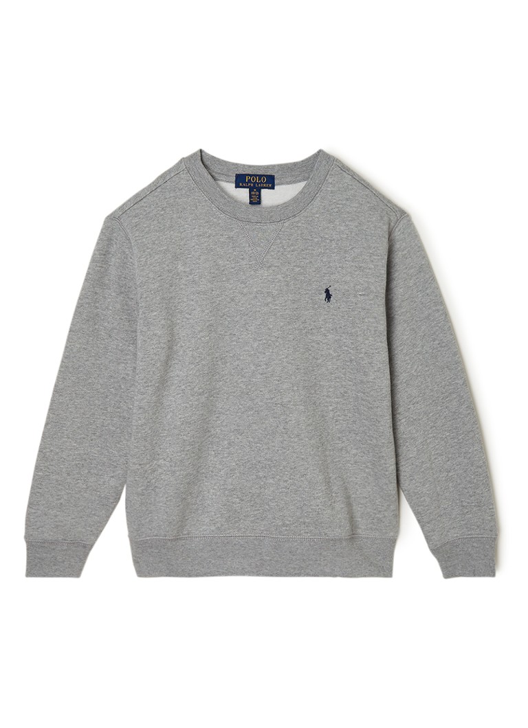 Ralph Lauren Jongens Sweater met logoborduring in de kleur Grijs, maat: 164