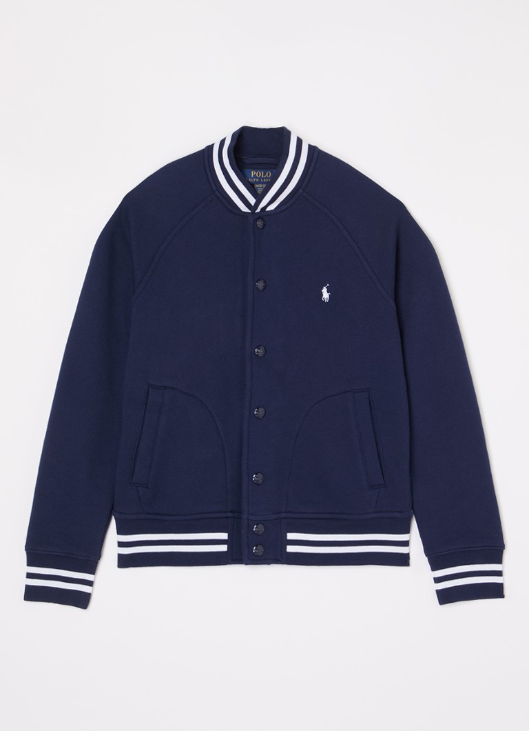 Ralph Lauren Jongens Bomberjack met logoborduring in de kleur Donkerblauw, maat: 140