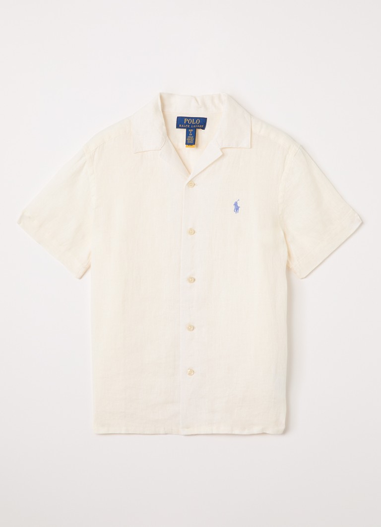 Ralph Lauren Jongens Overhemd van linnen in de kleur Creme, maat: M