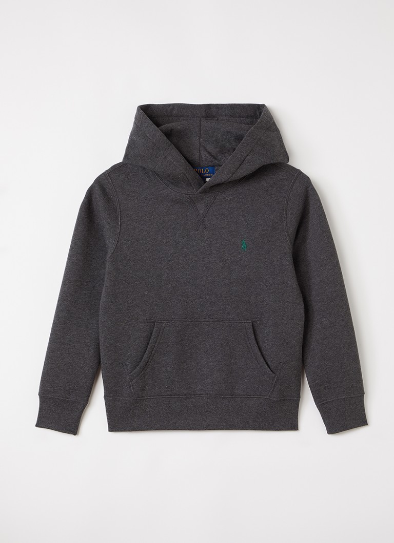 Ralph Lauren Jongens Hoodie met logoborduring in de kleur Donkergrijs, maat: 164=XL