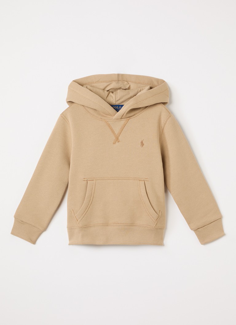 Ralph Lauren Jongens Hoodie met logoborduring in de kleur Khaki, maat: 140=M