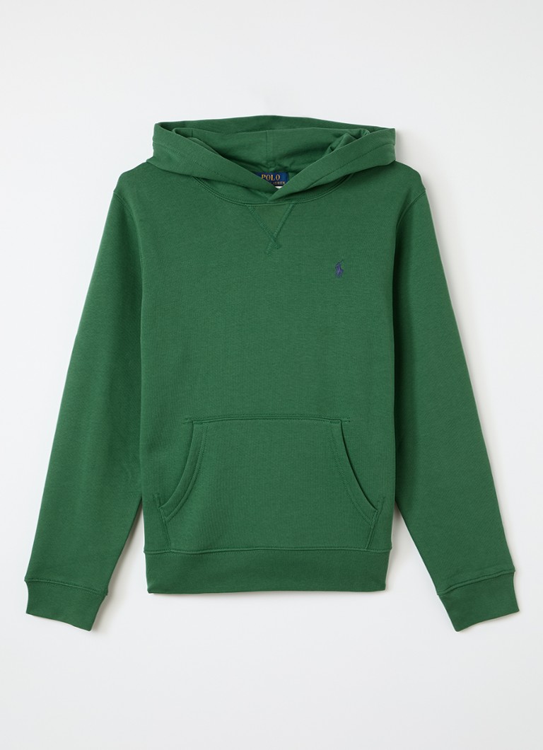 Ralph Lauren Jongens Hoodie met logoborduring in de kleur Donkergroen, maat: M=140
