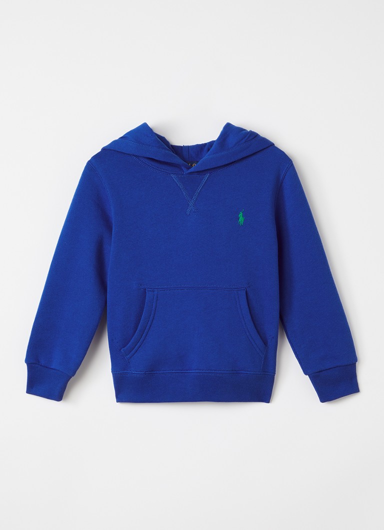 Ralph Lauren Jongens Hoodie met logoborduring in de kleur Kobaltblauw, maat: S=128