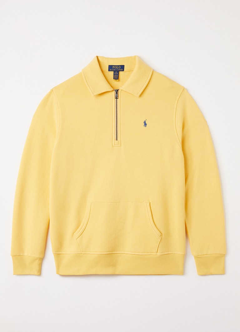 Ralph Lauren Jongens Sweater met halve rits in de kleur Geel, maat: XL=164