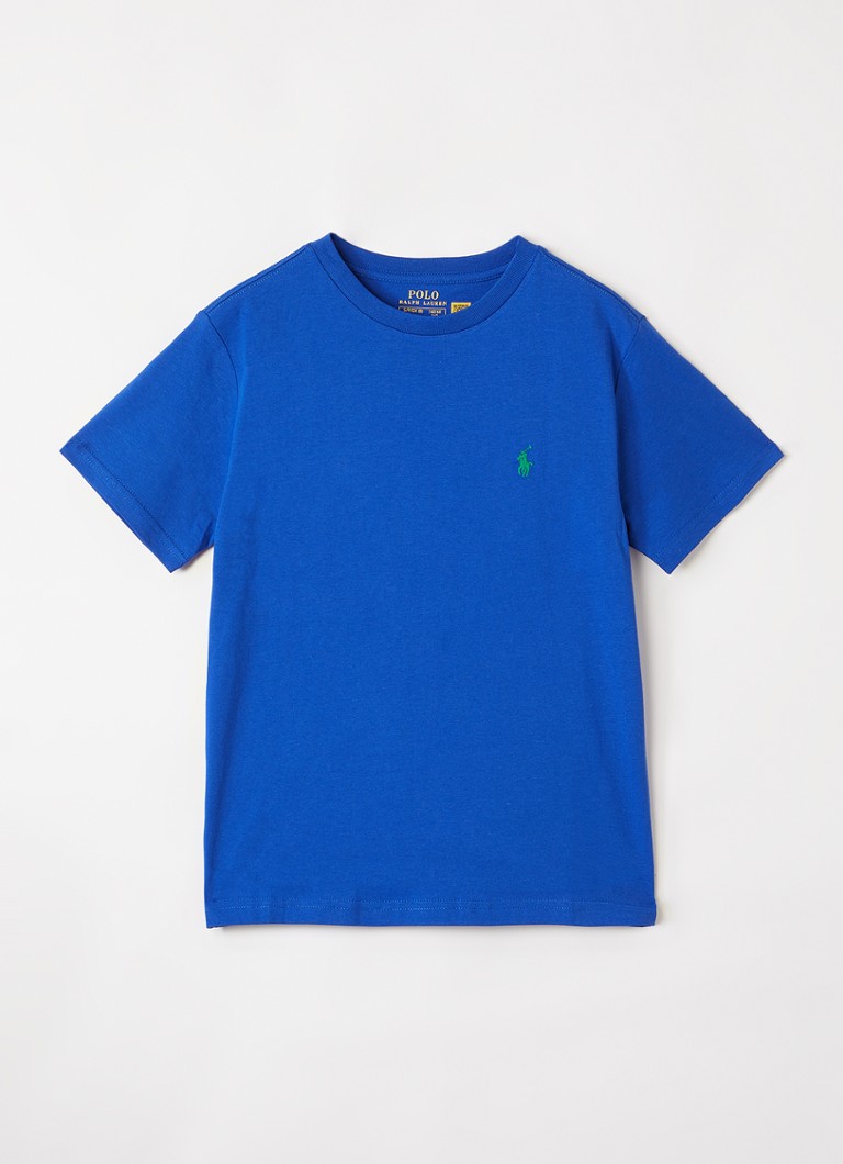 Ralph Lauren Jongens T-shirt met logoborduring in de kleur Royalblauw, maat: L=152