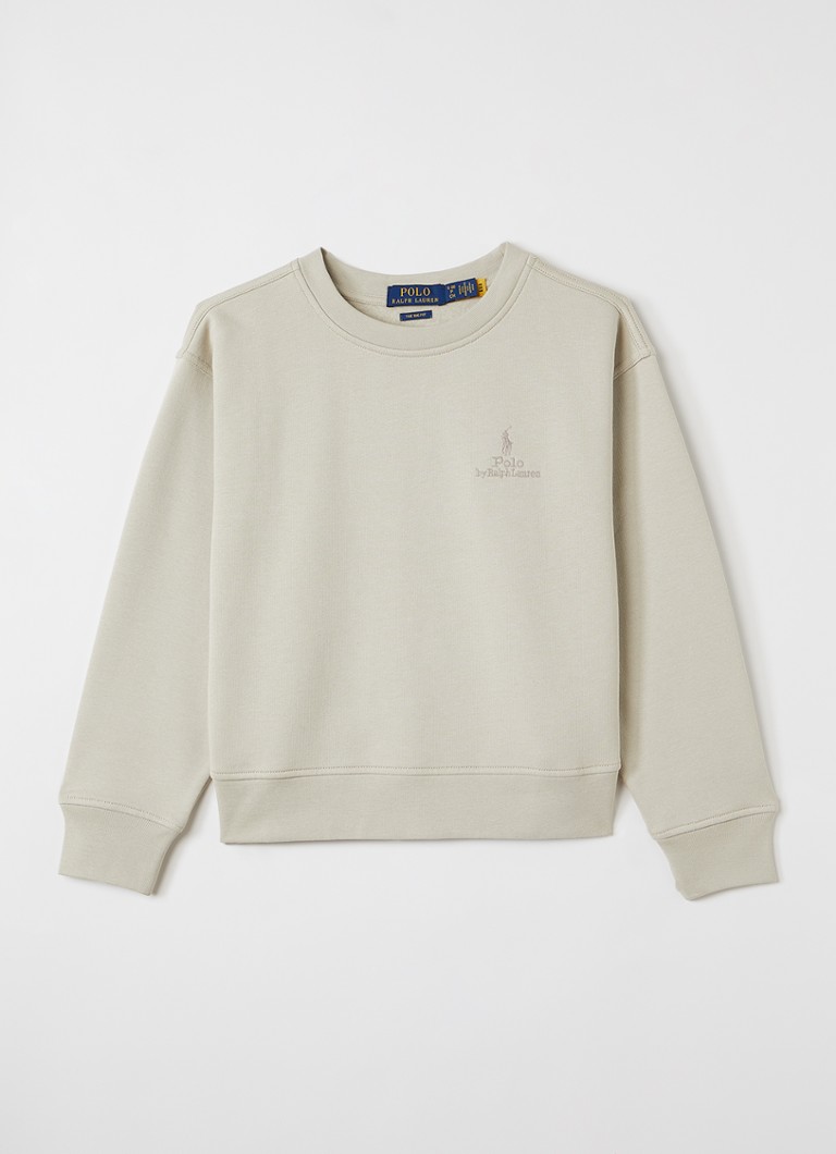 Ralph Lauren Jongens Hoodie met logoprint in de kleur Beige, maat: L=152