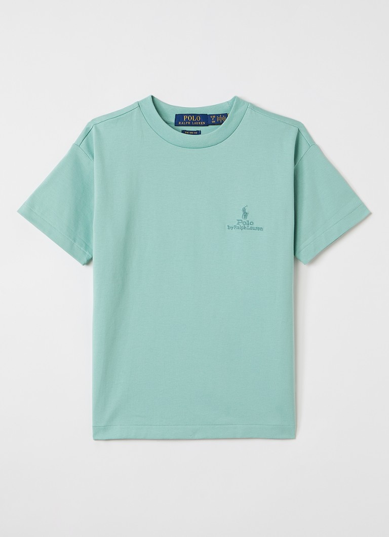 Ralph Lauren Jongens T-shirt met logoborduring in de kleur Mint, maat: S=128