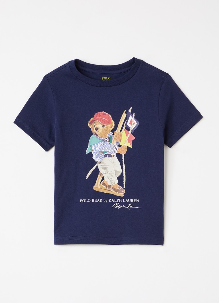 Ralph Lauren Jongens T-shirt met logoborduring in de kleur Royalblauw, maat: S=128