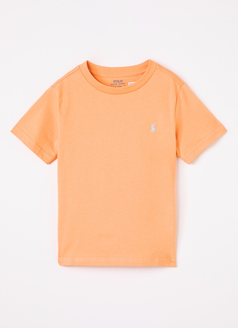 Ralph Lauren Jongens T-shirt met logoborduring in de kleur Oranje, maat: S=128