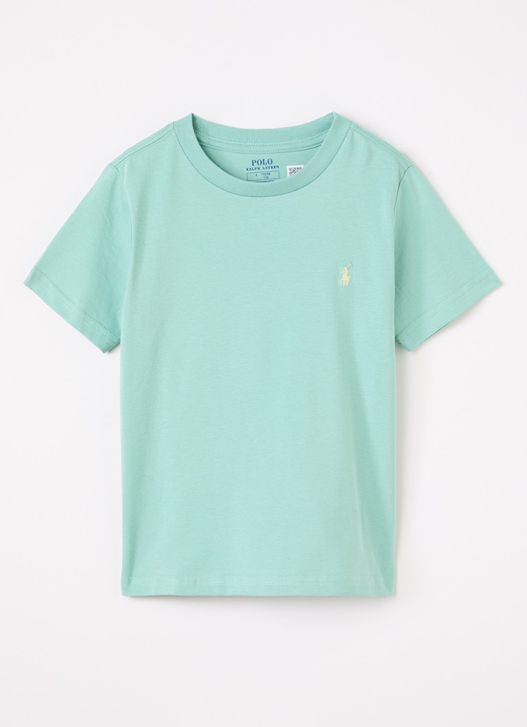 Ralph Lauren Jongens T-shirt met logoborduring in de kleur Lichtgroen, maat: S=128